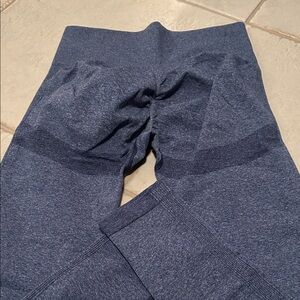 Seamless High-Waist Leggings in Deep Heather Navy